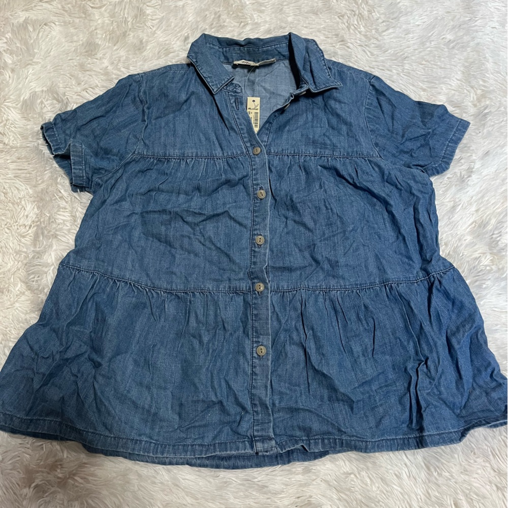 Madewell Blue Denim Button-Up Shirt